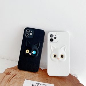 3d de sublimación en blanco lindo gato blanco y negro teléfono casos para tiburón negro 4 caso - Product Image 3