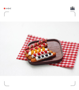 Mini baguette <span class=keywords><strong>francesa</strong></span> de arcilla polimérica, comida de juguete para decoración de cocina de casa de muñecas, accesorio de repostería. - Product Image 6