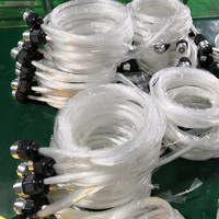 Prix EXW 200-650 étoiles 1mm/0.75mm Longueur 2-5 mètres 16W RGBW Lampe Lotus Kit de plafonnier LED en fibre optique plastique pour étoiles