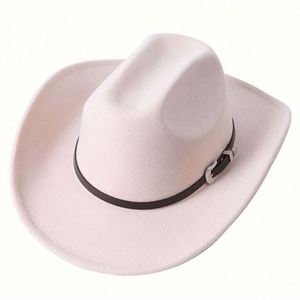 Sombreros de Vaquero Negros de Texas al por Mayor, Estilo Nuevo 2022, Material de Poliéster y Algodón, para Adultos - Product Image 1