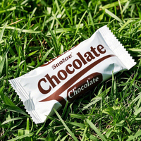 Envoltura de barra energética de bocadillo de chocolate con sello curativo impreso personalizado, rollo de película de embalaje, papel de aluminio, almohada sellada en la parte posterior, bolsa de mylar
