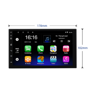 <span class=keywords><strong>Radio</strong></span> con gps para coche, reproductor con android, pantalla táctil HD, mp5, estéreo, mirror link, wifi, 7 pulgadas, doble 1DIN - Product Image 3