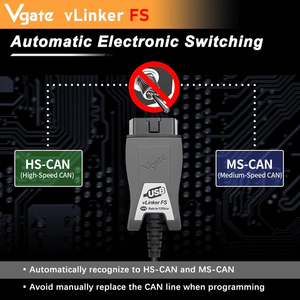 Vgate vlinker FS ELM327 OBDII công cụ chẩn đoán forscan giao diện <span class=keywords><strong>USB</strong></span> cho <span class=keywords><strong>Ford</strong></span> Mazda HS/MS-CAN tự động chuyển đổi - Product Image 4