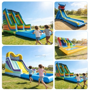Toboggan aquatique gonflable pour adultes, vente directe d'usine, toboggan aquatique pour <span class=keywords><strong>piscine</strong></span>, toboggan aquatique gonflable pour l'extérieur - Product Image 5