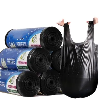 100% ย่อยสลายแป้งข้าวโพดถุงขยะเสื้อผ้าถุงพลาสติกย่อยสลายได้ผลิตภัณฑ์ที่สามารถย่อยสลายได้