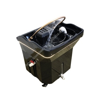 Kisen Bask Wash Shampoo Basin Portable Head Spa Mobile Salon Sink with 60L Water tank <b>Led</b> <b>Light</b> Heater Dome - Product Image 1