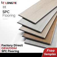 Plancher en vinyle rigide SPC de 8 mm, résistant à l'humidité, imperméable, insonorisé, pour cuisine et salle de bain, aspect chêne luxueux