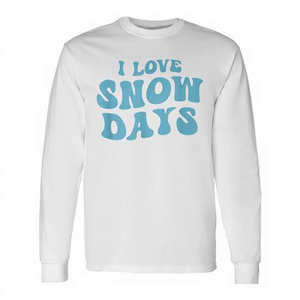 T-shirt à manches longues I Love Snow Days pour les amateurs de neige et les enseignants - Product Image 2