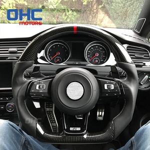 Volant pour VW <span class=keywords><strong>GOLF</strong></span> <span class=keywords><strong>7</strong></span> MK7 GTI GTS R-LINE POLO SCIROCCO <span class=keywords><strong>GTD</strong></span> volkswagen volant en Fiber de carbone - Product Image 1