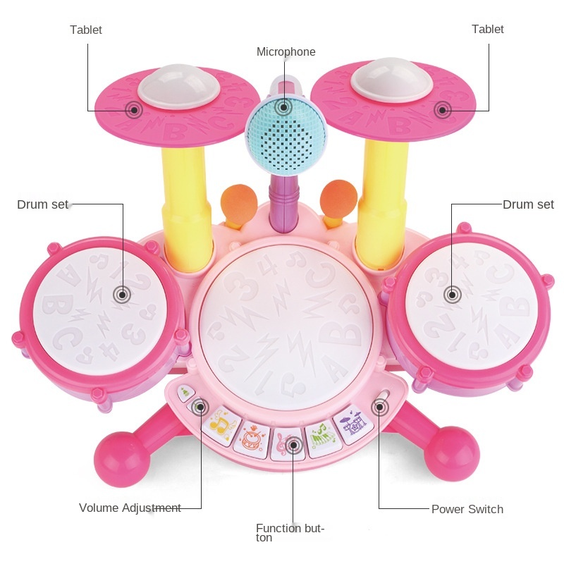 2021 пластиковые игрушки для детей, для раннего развития, игрушки для просвещения, музыкальные барабаны, игрушки