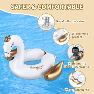 स्विबोबो स्वैन बेबी सीट इंफ्लेटेबल तैराकी बच्चों के तैराकी मॉडल ग्रीष्मकालीन पूल बच्चों के स्विमिंग रिंग मॉडल ग्रीष्मकालीन पूल बच्चों को तैरता - Product Image 6