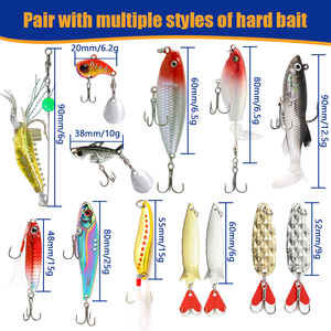 Ushazer Set di esche da pesca natalizie da 24 pezzi Set di scatole regalo per attrezzatura da pesca Kit cucchiaio esche dure Creative regali di natale conto alla rovescia - Product Image 4