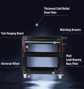<b>Heavy</b> <b>Duty</b> 3-Layer <b>Tool</b> Cabinet with Wheels Storage Racks and Parts for Vehicle <b>Tools</b> New Generation <b>Tool</b> Carts - Product Image 2