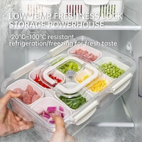 Boîte de rangement empilable en acier inoxydable à 6 compartiments, résistante aux hautes températures, hermétique et compatible lave-vaisselle, pour