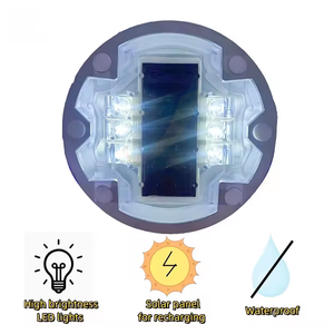 Распродажа, желтые светоотражающие дорожные шпильки с кошачьим глазом, Светодиодные высокие видимые дорожные маркеры на солнечной батарее - Product Image 5