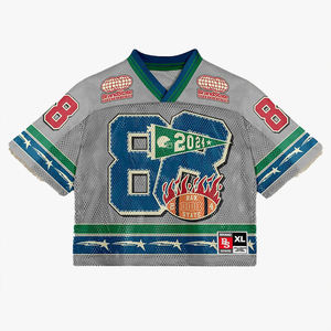 Camiseta Deportiva de Moda Hip-Hop, Estilo Rugby, Baloncesto, Vintage, Manga Corta, para Hombre, Malla Deportiva - Product Image 6