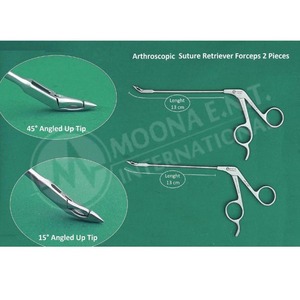 Pinces de récupération de sutures artroscopiques réutilisables en acier inoxydable, ensemble d'instruments en deux parties pour applications orthopédiques - Product Image 1