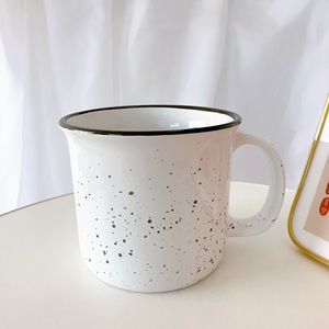 Tazas de Cerámica Esmaltada de Imitación Vintage, Hechas a Mano, con Asa, para Fiestas, Tazas de Café - Product Image 5