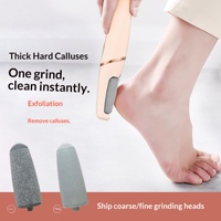 Appareil électrique double tête pour éliminer les callosités des pieds, rechargeable, exfoliant pour peaux mortes, lumière LED, kit de pédicure professionnel, dropshipping