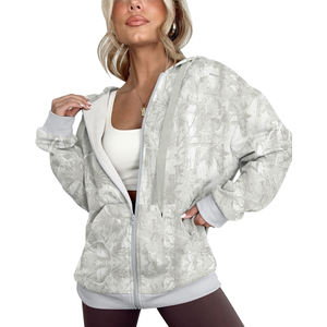 Sudadera con Capucha Ligera de Punto para Mujer, Estilo Urbano Informal, Talla Grande, Transpirable, 100% Algodón - Product Image 3