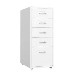 Metal white drawers storage cabinet with wheel steel mobile drawers cabinet stainless steel file cabinet