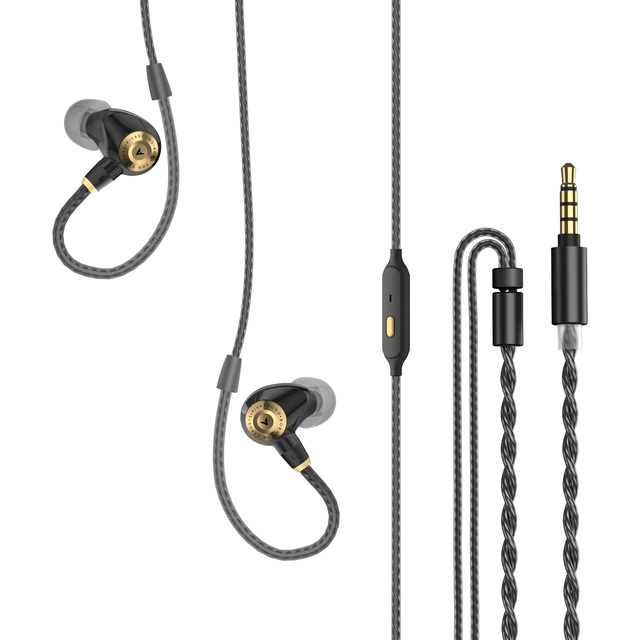 PIVA H8 3.5MM HiFi Esports Game Music Earphones Dual Chamber Stereo Bass Detachable Wired Headphones
