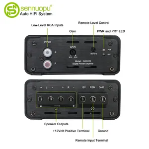 Sennuopu pour amplificateur de classe D 2 canaux 2x150W Mono Car Professional Amp K400.2D 12V avec égaliseurs - Product Image 5