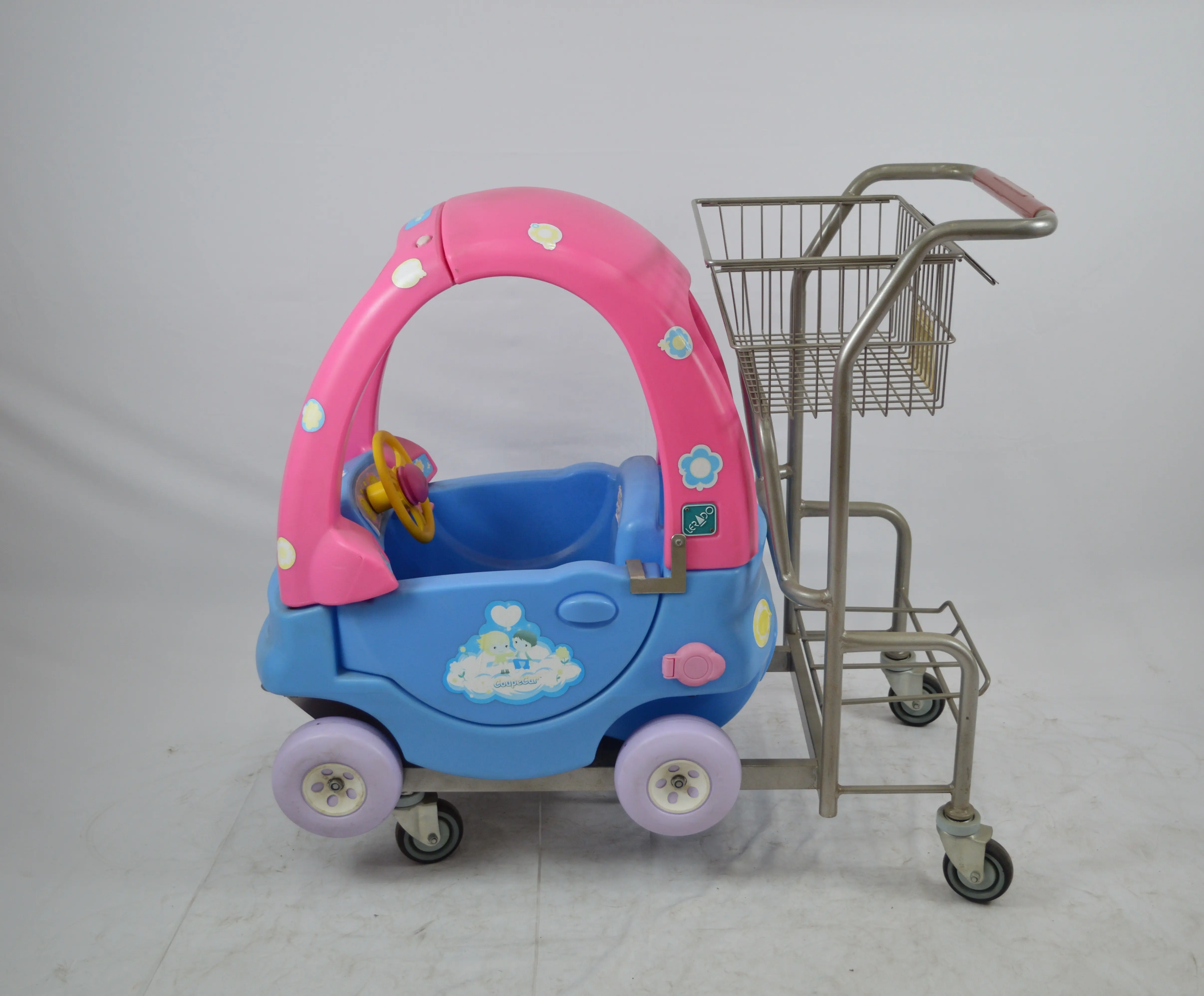 TQC-HR sevimli çocuklar oyuncak araba ile alışveriş arabası süpermarket için