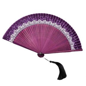 Custom Printed Large Bamboo Hand Folding Fan Traditional DIY Advertising Carved Animal Design Promotional <b>Gifts</b> for Branding - Product Image 1