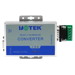 RS232 ke RS485 RS422 konverter adaptor konversi DB9 Com konektor 600W UT-216 pelindung lonjakan petir