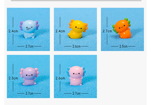 Statuetta in Resina di Axolotl Retrò e Carina per Villaggi Natalizi, Miniature di Animali per Decorazioni Fai-da-Te e Giardini Fatati - Product Image 3