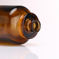 ONO Étiquettes personnalisées 30ml 50ml 100ml Flacon de parfum vide rond en verre brun avec bouchon pour emballage cosmétique