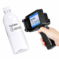 Mesin Penanda Tanggal Kode QR Barcode Nomor Batch Logo Yaomatec 600DPI, Printer Inkjet Genggam untuk Botol Air Plastik