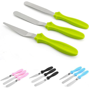 Juego de 3 Espátulas para Repostería de Acero Inoxidable, Ecológicas, Aptas para Horno, para Decoración de Pasteles con Plato Giratorio - Product Image 1