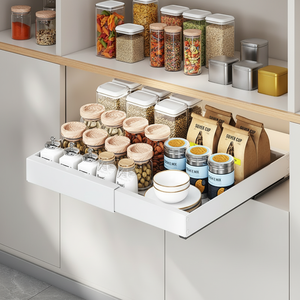 Organisateur de placard extensible en métal sous <span class=keywords><strong>l</strong></span>'évier, tiroirs coulissants pour <span class=keywords><strong>l</strong></span>'organisation des placards de cuisine et de salle de bain - Product Image 1