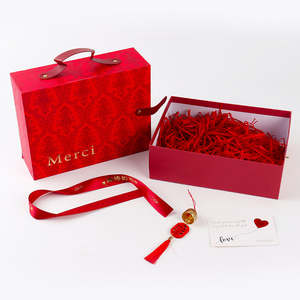 Boîte cadeau de parfum rouge luxueuse pour la Saint-Valentin, boîte cadeau Merci <span class=keywords><strong>Meric</strong></span>, boîtes de cartes-cadeaux pour l'emballage de cadeaux, boîtes d'emballage en papier - Product Image 1