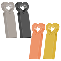 Clé USB portable en métal en forme de cœur avec logo gravé personnalisé, USB 3.0/2.0, 1 To, 32 Go, garantie 2 ans, vente en gros, cadeau