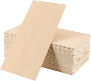 3mm 4mm 5mm 6mm Natural Wood Sheets Laser Cutting Commercial Basswood Plywood Basswood Sheets For Craft 3D Puzzle Toys