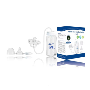 Nouveaux produits pour bébés, impression personnalisée du logo, biberons pour <span class=keywords><strong>nouveau</strong></span>-nés 300 ml, 3 en 1, <span class=keywords><strong>biberon</strong></span> pour bébé mains libres en PP - Product Image 3