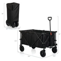 Chariot de sport pliable tout-terrain CE avec roues, chariot de courses pliable, chariot de plage, housse adaptée OEM, poignée de transport
