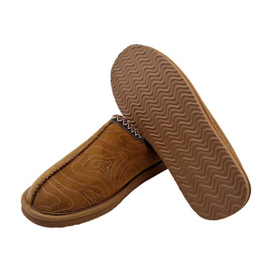 Pantoufles chaudes pour femmes Mini bottes Style ethnique tissé semelle épaisse sans lacet fourrure polaire doublé microfibre court cheville bottes de neige - Product Image 6