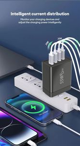 Wholesale Multi-port <b>Adapter</b> 3.1A Fast Charging 4 Ports Charger PD 55W <b>Type</b> <b>C</b> <b>USB</b>-A Wall Charger for Mobile Phone - Product Image 3