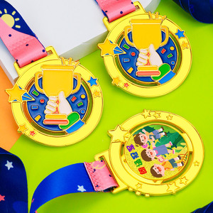 Medallas Deportivas Personalizadas para Niños, Medallas Redondas <span class=keywords><strong>de</strong></span> Metal para Fútbol, Taekwondo, Natación, Carreras, Maratón - Product Image 5