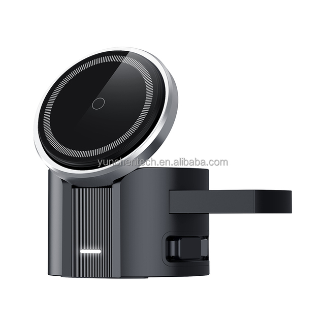 New Products Multifunctional Folding 3 in 1 Magnetic Wireless Charging with 80cm Retractable Cable for iphone Lightweight 25W