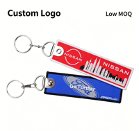 Porte-clés personnalisé en tissu tissé durable et écologique, motif chien de dessin animé mignon et fruits, idéal pour souvenirs scolaires et cadeaux pour étudiants