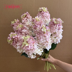 DC265 Hortensia de Seda Artificial Vintage con Degradado, Tipo Cono, para Arreglos Florales, Arcos y Mesas - Product Image 1