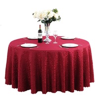 Nappe de table rectangulaire rouge vif pour hôtel et mariage avec jupe de table et couvre-table de salle à manger