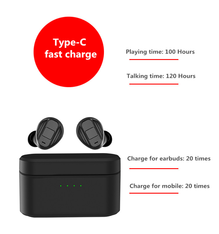 3D Surround Stereo OEM Bluetooth Earphones TWS Wireless For Gaming