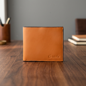 Unisex Foldable Portable Short Wallet-Brown Microfiber <b>Synthetic</b> <b>Leather</b> with Polyester Lining - Product Image 3