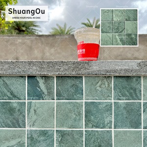 Vente en gros de carreaux verts de <span class=keywords><strong>Bali</strong></span> aspect marbre <span class=keywords><strong>pierre</strong></span> naturelle Sukabumi pour piscine Spa anti-dérapant carreaux de mosaïque en porcelaine - Product Image 3